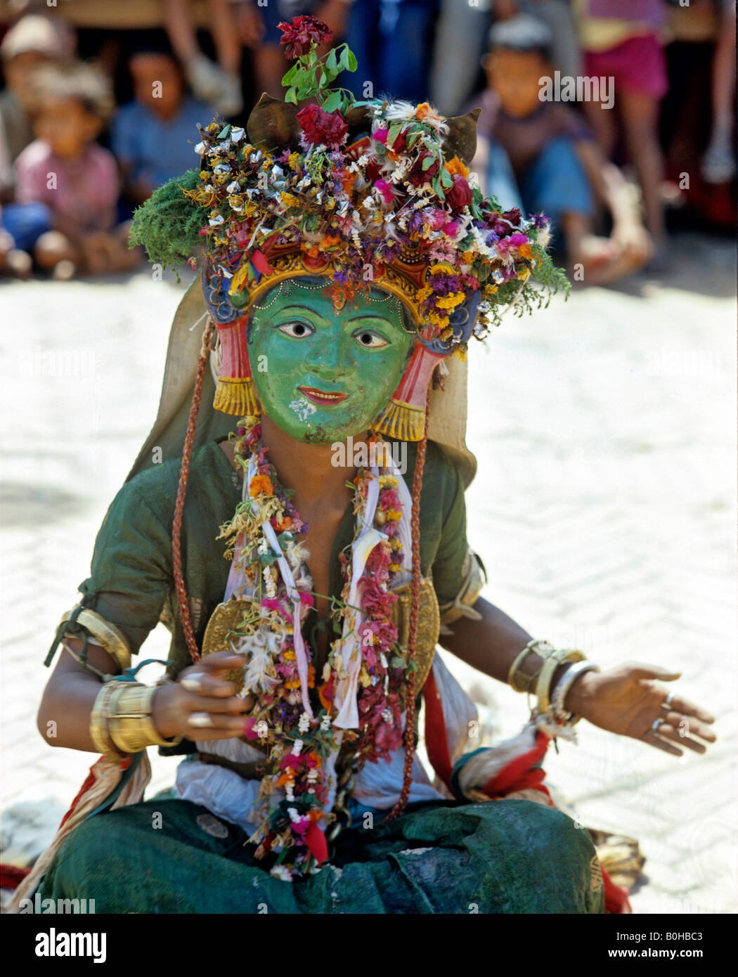 Maskierte Tänzer, Kathmandu, Nepal Stockfoto