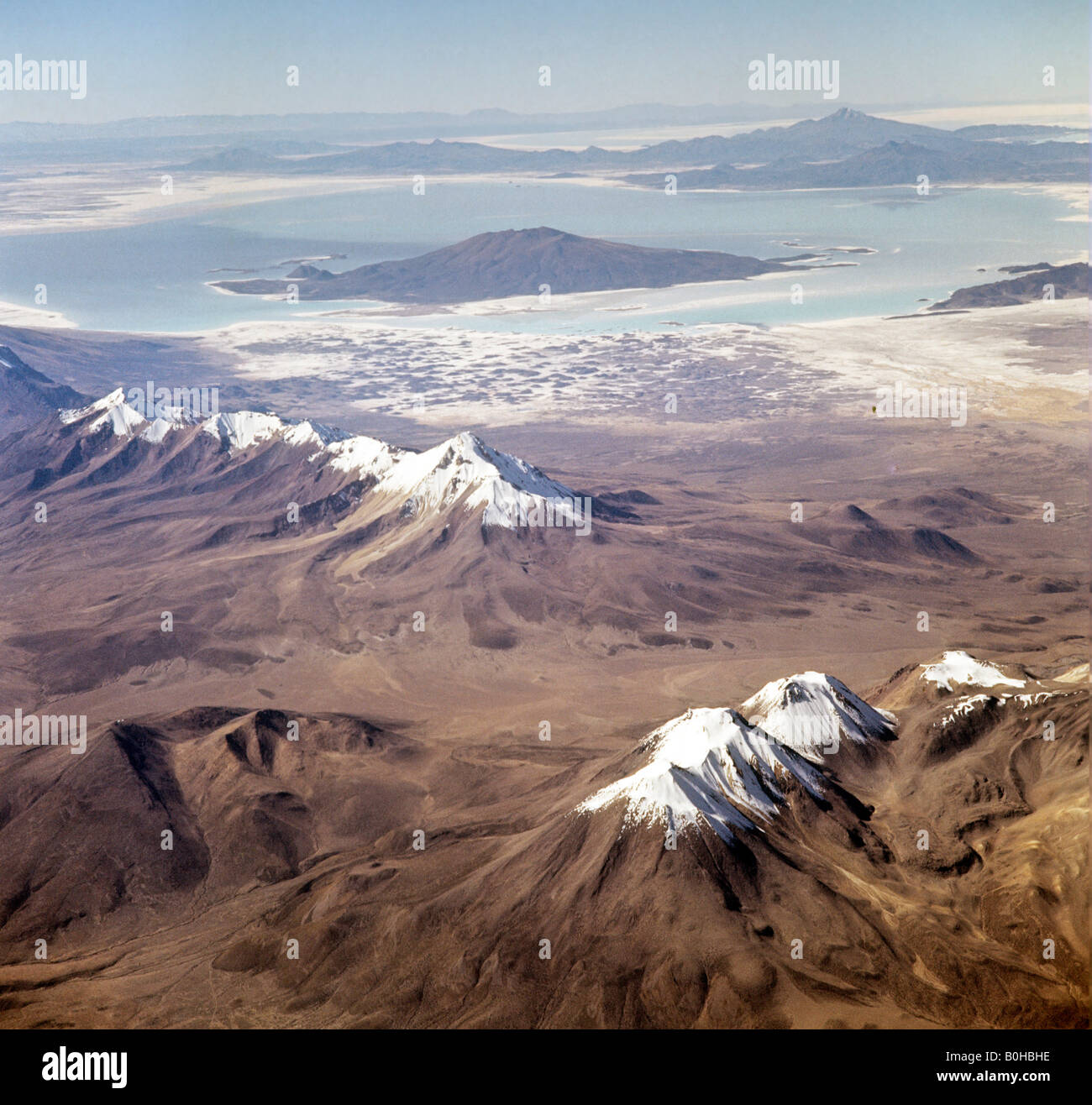 Südlichen Altiplano, Salz und Natron Seen, Bolivien Stockfoto