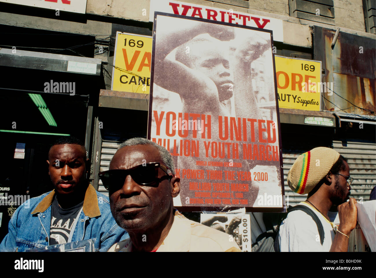 Menschen auf die Million Jugend marschieren in Harlem, New York City, New York, USA. Stockfoto