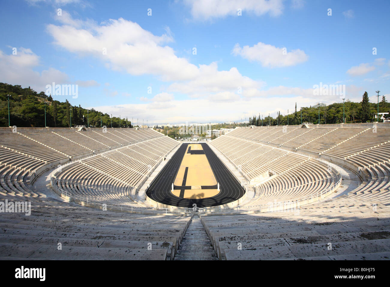 Panathinaikos Stadion der ersten Olympischen Spiele der Neuzeit 1896 in Athen, Griechenland Stockfoto