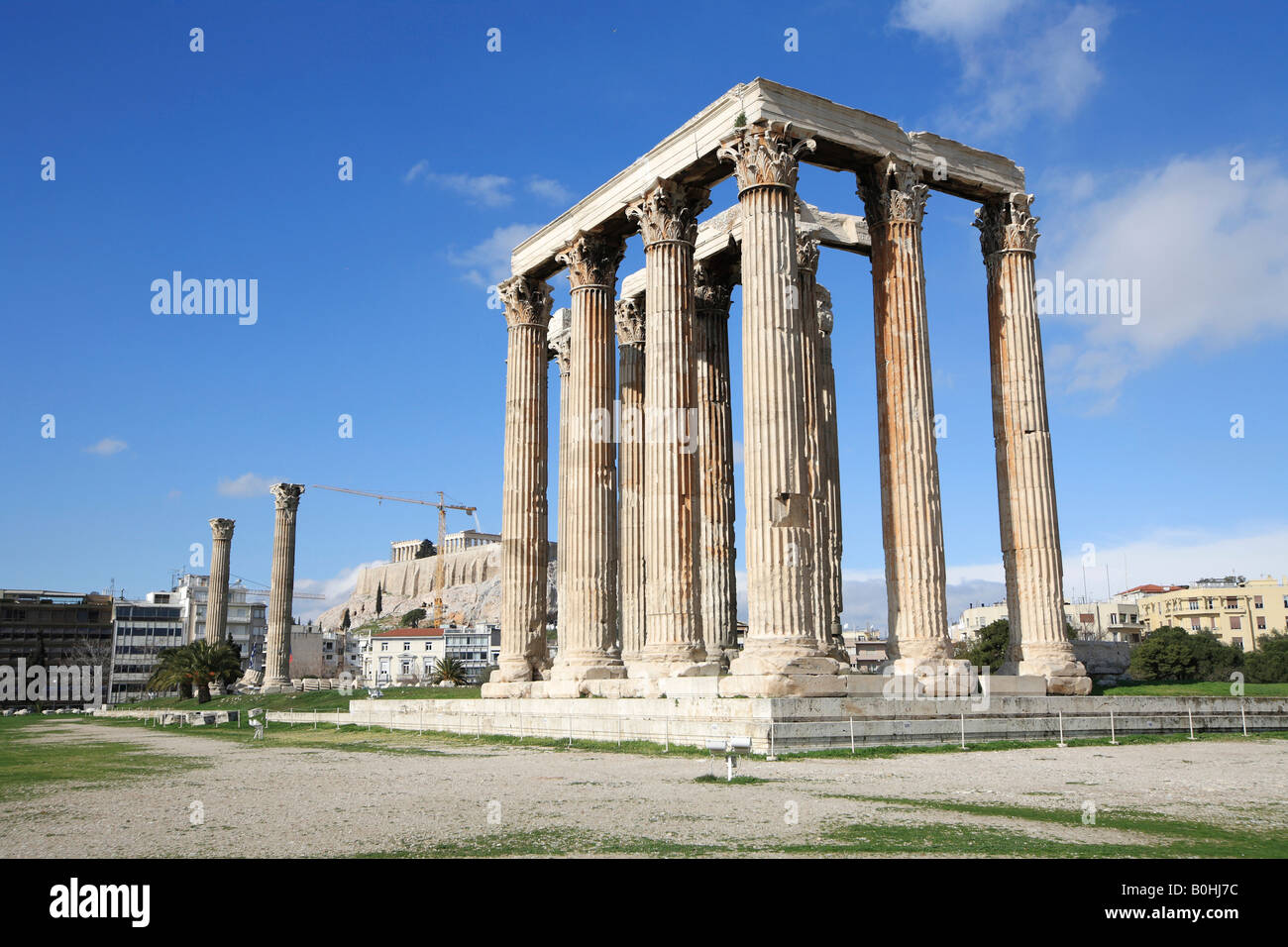 Stone Spalten, Olympieion, Athen, Griechenland Stockfoto