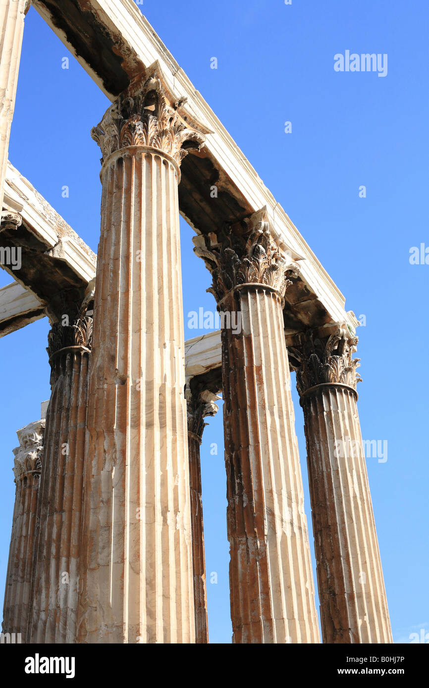 Stone Spalten, Olympieion, Athen, Griechenland Stockfoto