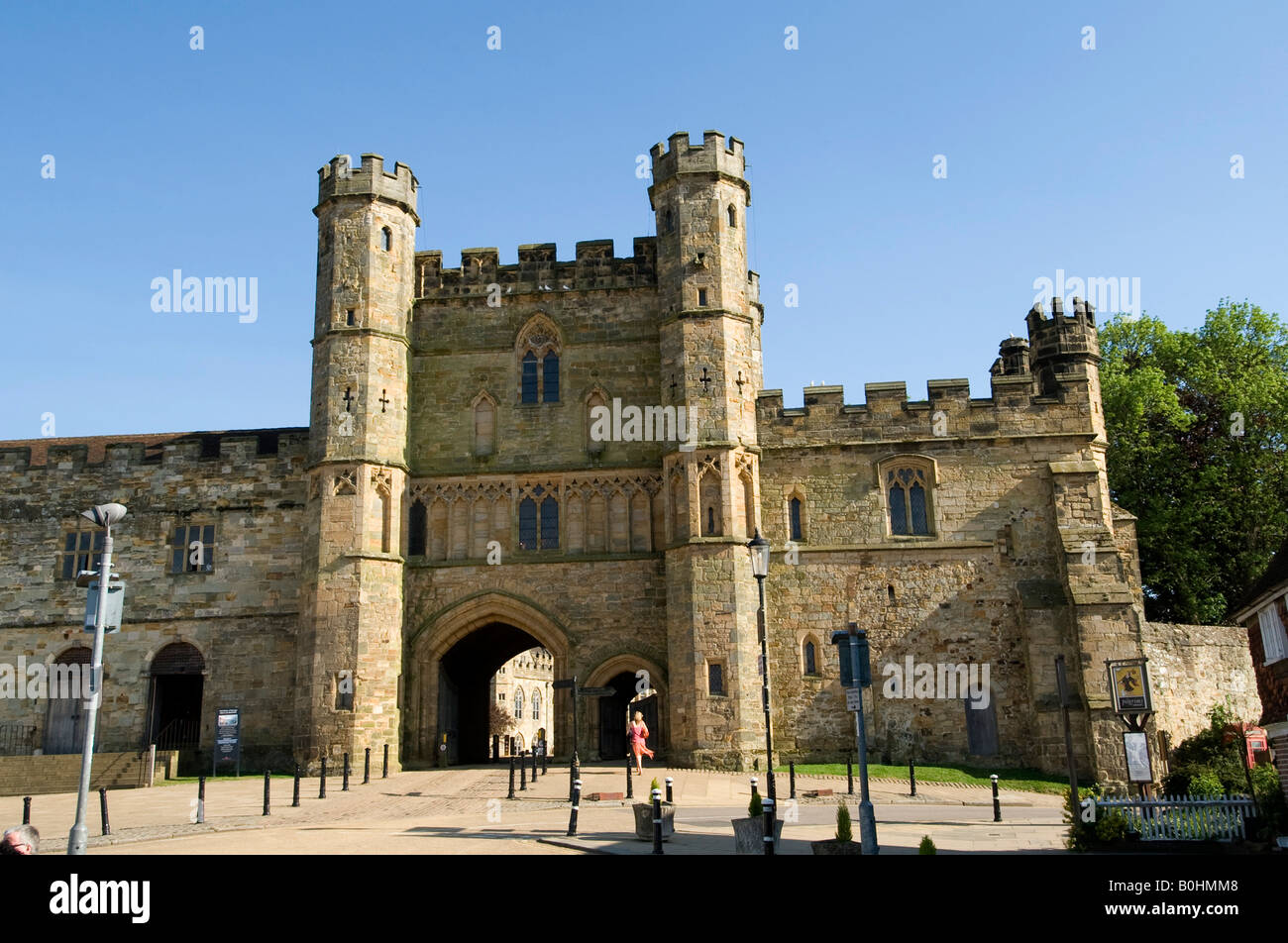 Battle Abbey in West Sussex UK, Schauplatz einer entscheidenden Schlacht zwischen Sachsen und Normannen in der englischen Geschichte, wo Harold starb Stockfoto