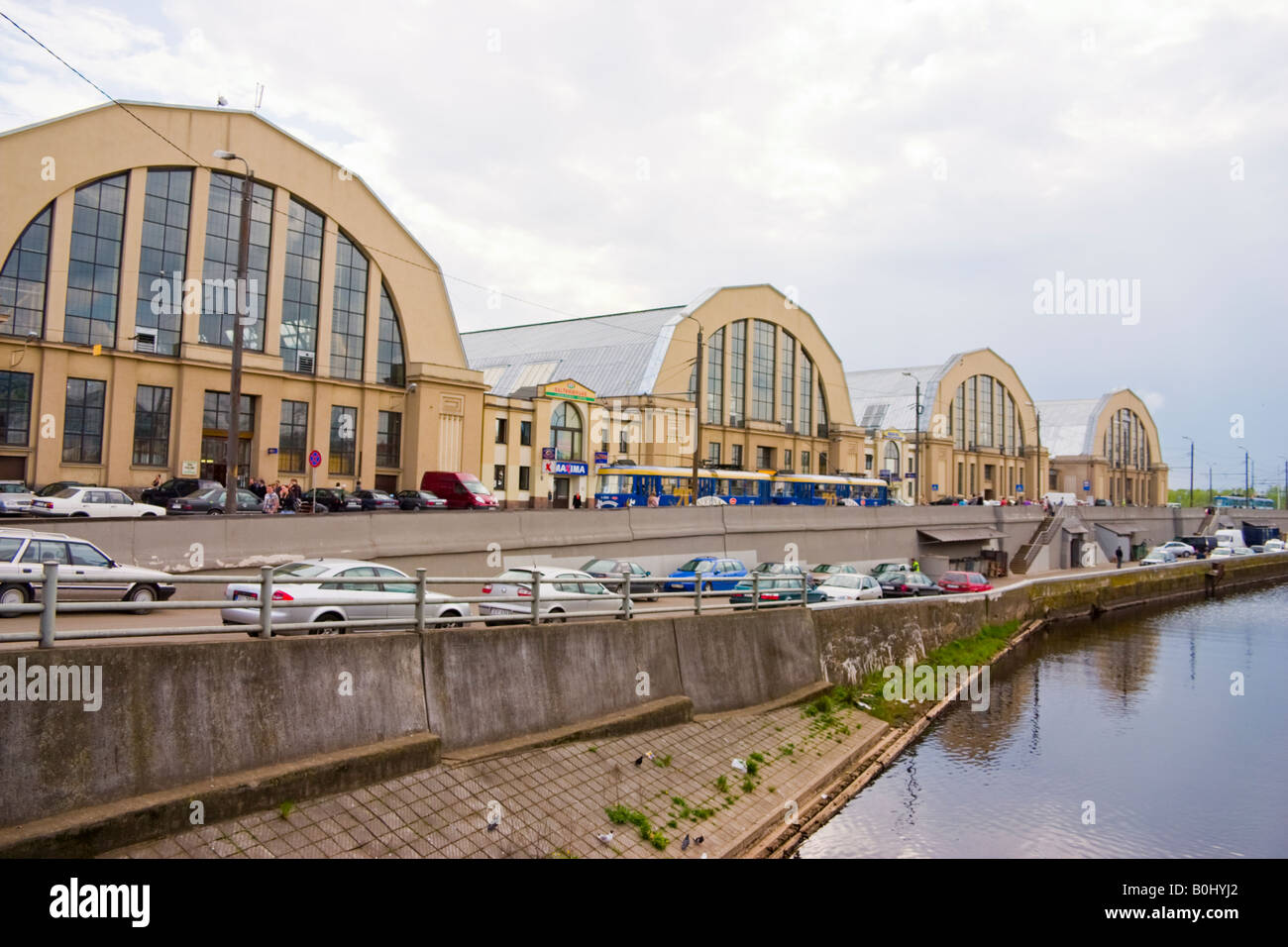 Rigaer Zentralmarkt, Zeppelin Hangar, Lettland, Europa Stockfoto