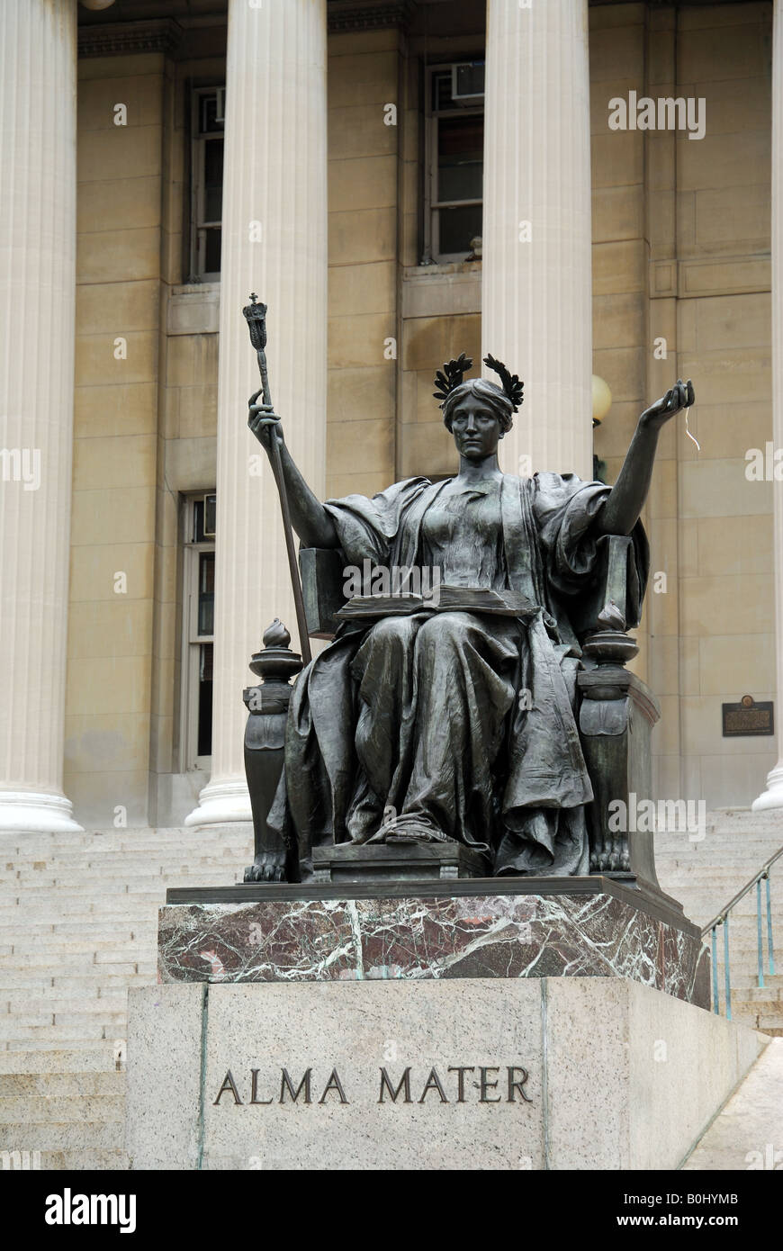 Statue von Alma Mater der Columbia University, New York Stockfoto
