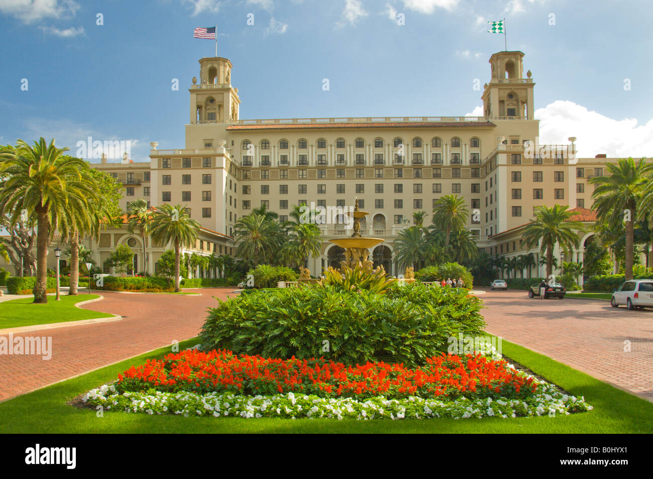 Der äußeren Vorderseite des Luxus-Breakers Hotel in Palm Beach Florida USA Stockfoto