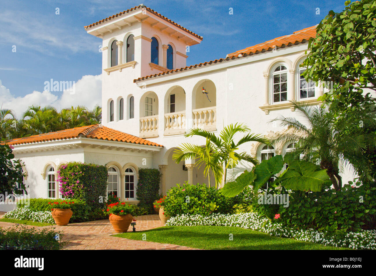 Große Häuser in Palm Beach Florida USA Stockfoto