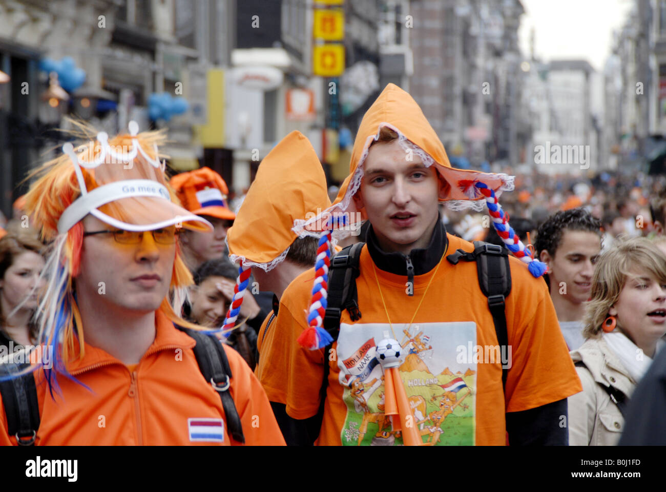 Queens Day 2008 Feier Amsterdam Holland Stockfoto