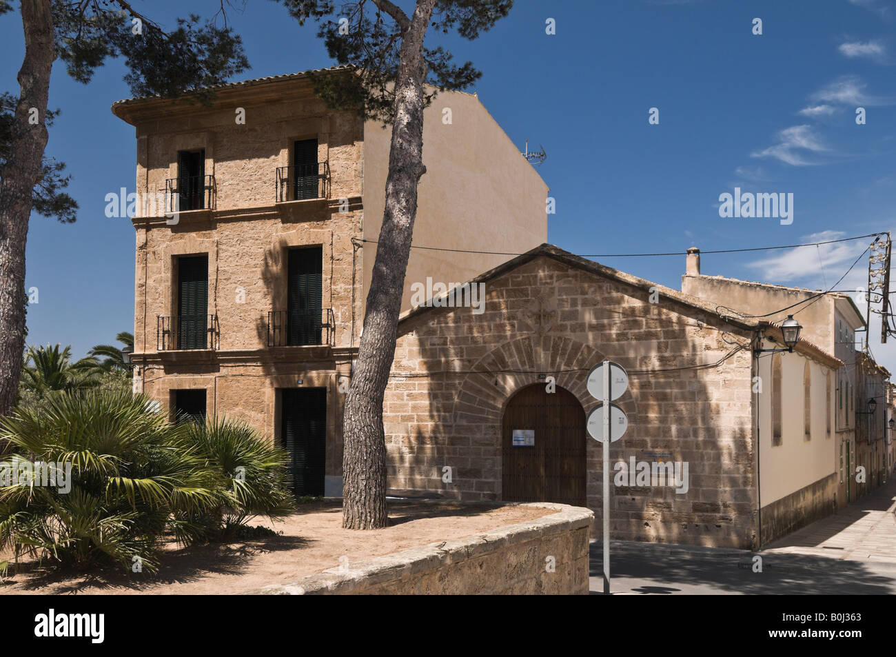Der Sammlungsbestand Museum von Pollentia Altstadt von Alcudia, Mallorca. Stockfoto
