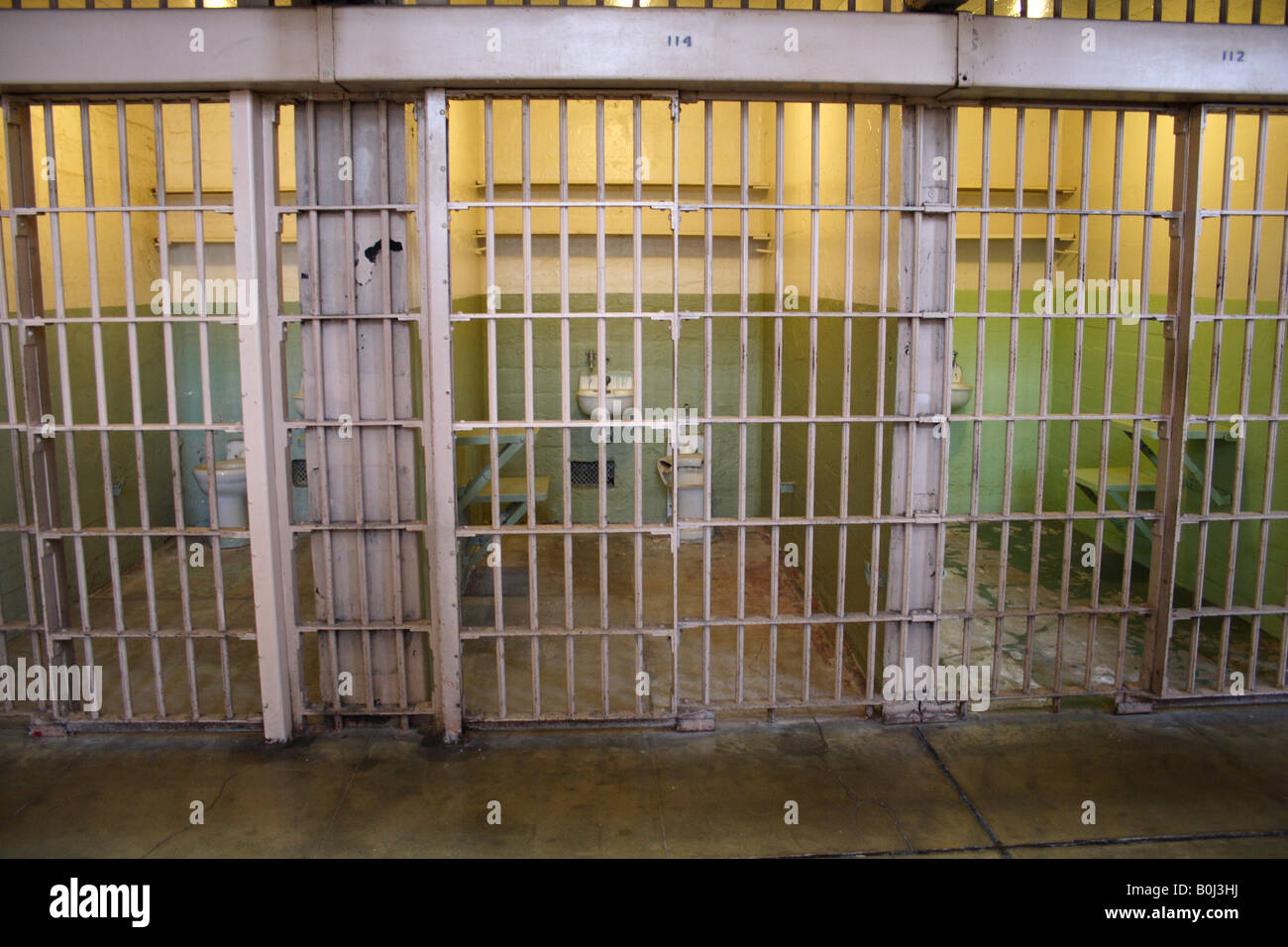 Alcatraz Gefängniszelle Stockfoto