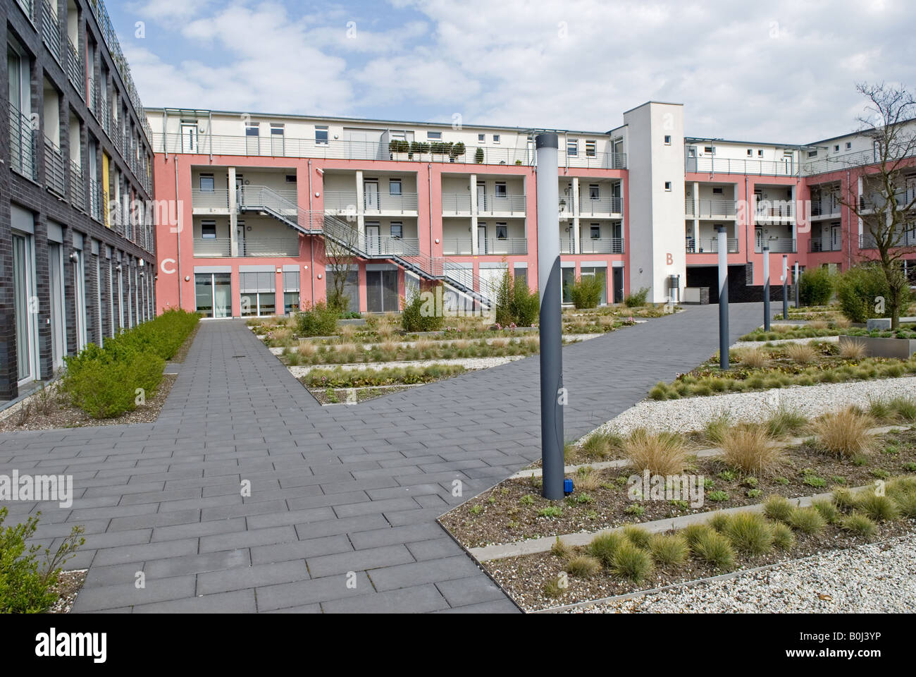 Rat, Gehäuse, mit Gärten, trockenheitsresistent, Herne, Nord Rhein Westfalen, Deutschland. Stockfoto