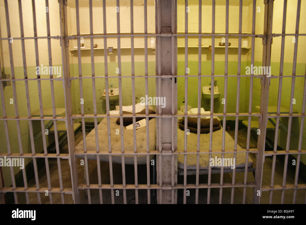 Alcatraz Gefängniszellen Stockfoto