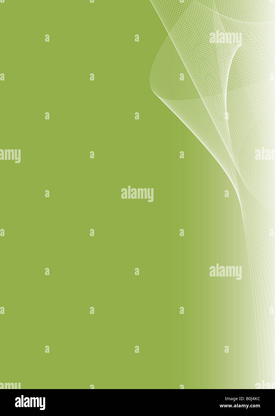 Vektor-Illustration Hintergrund mit fließenden Musterlinien auf Farbverlauf grün Stockfoto
