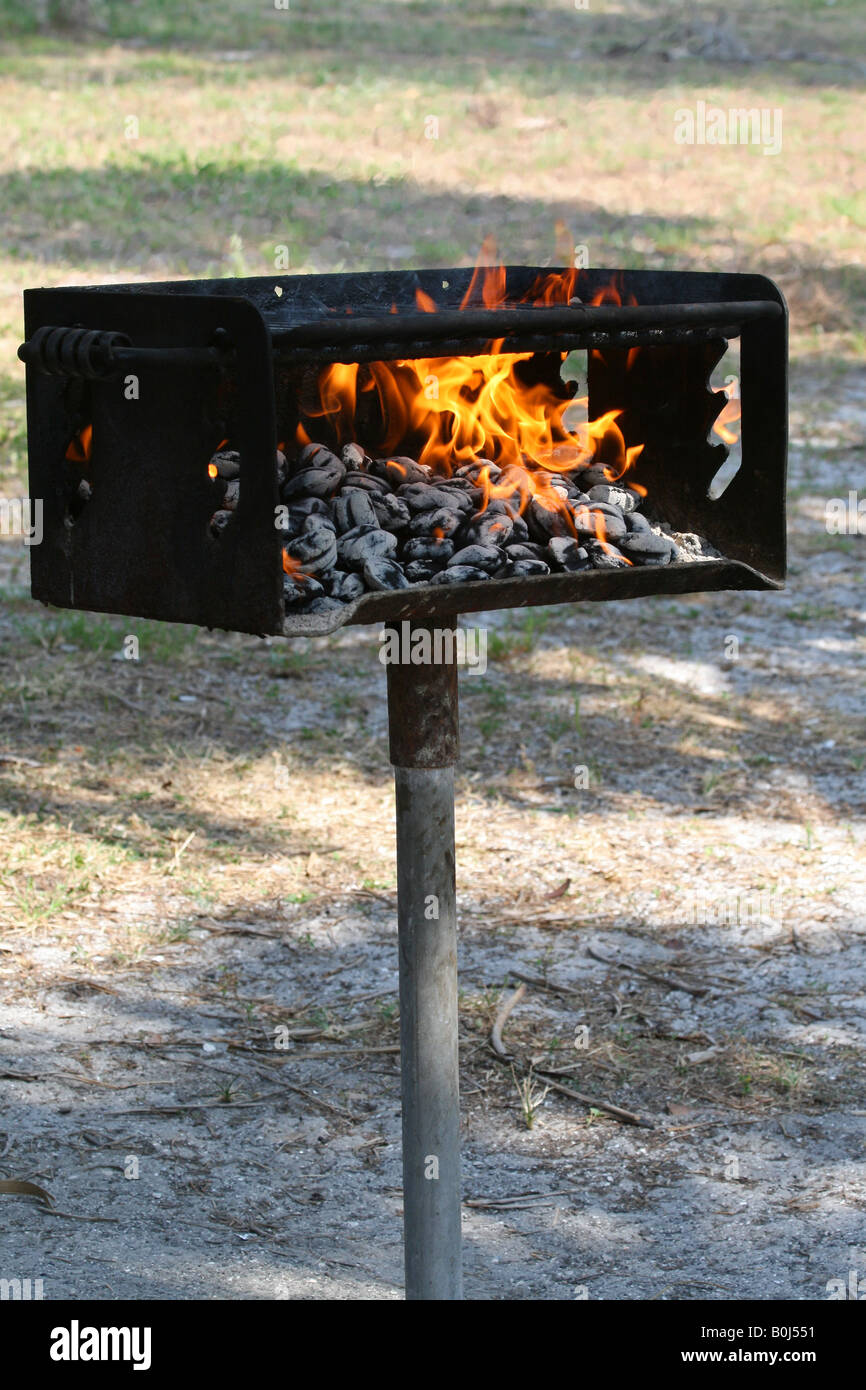 Holzkohle-grill Stockfoto