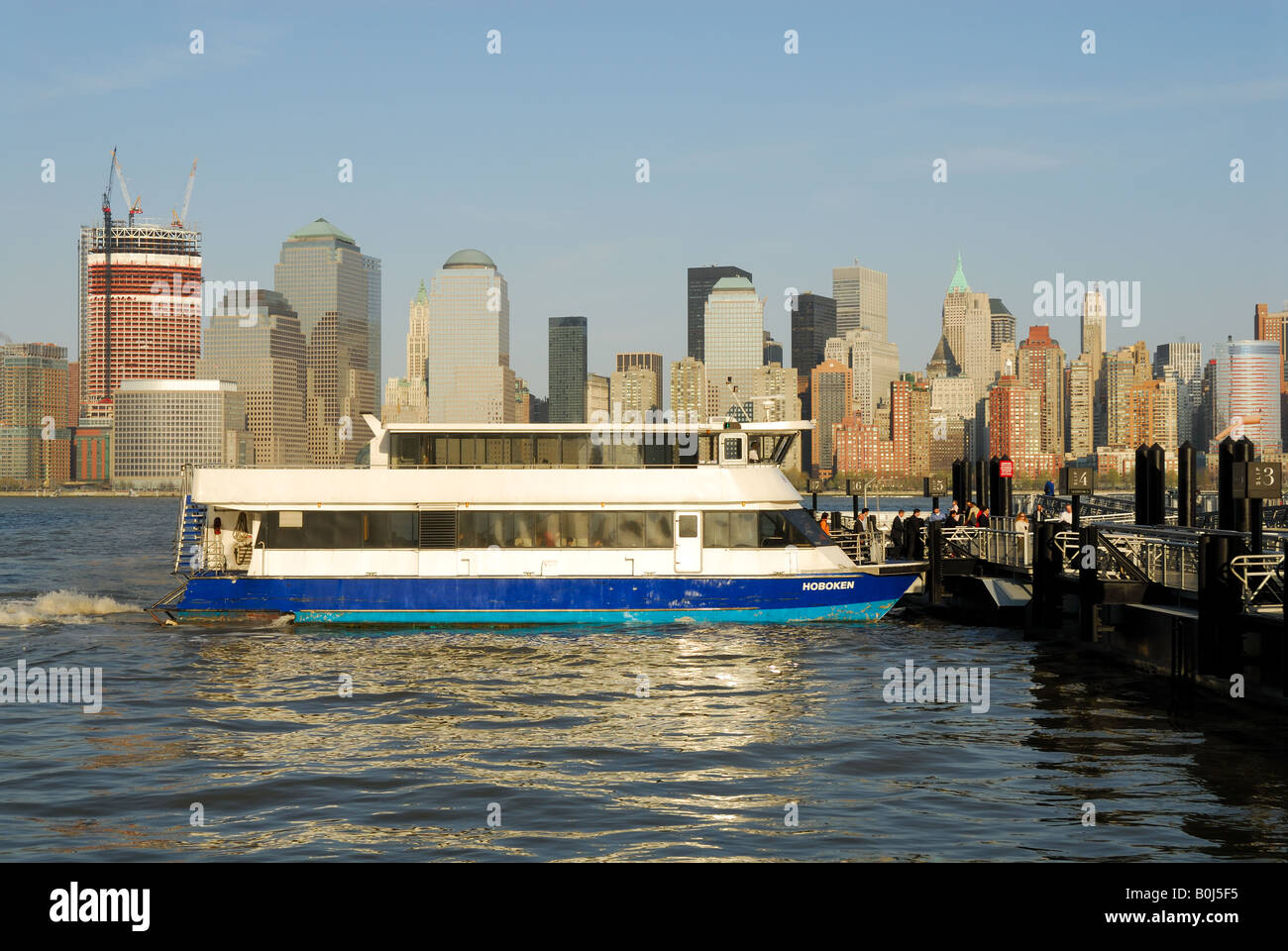 New Jersey Fähre am Hudson River, New York Stockfoto