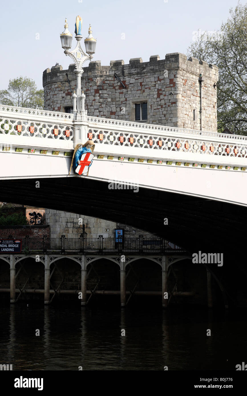 Lendal-Brücke, erbaut von Thomas Seite 1863 über den Fluss Ouse York North Yorkshire England uk Stockfoto