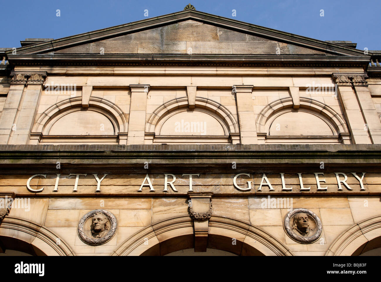 Detail der Stadt Kunst Galerie Ausstellung quadratische York North Yorkshire England uk Stockfoto