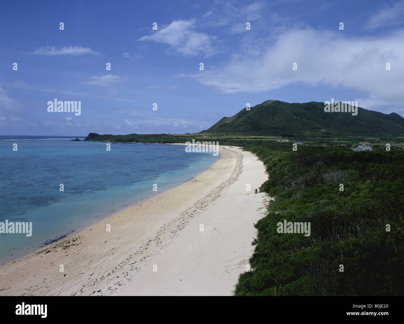 White Sands und ein blauer Himmel Stockfoto