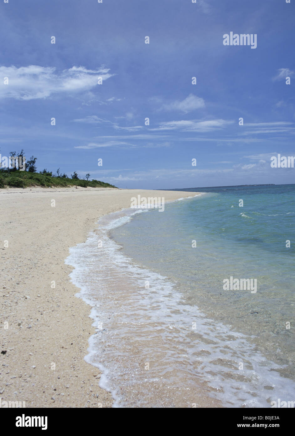 Die Küste von weißen Sand Stockfoto