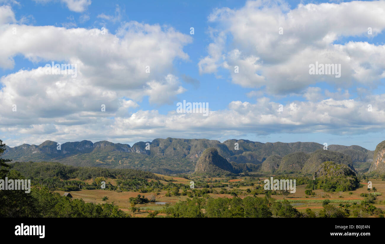 Weiten Blick auf Valle de vinales Kuba Stockfoto
