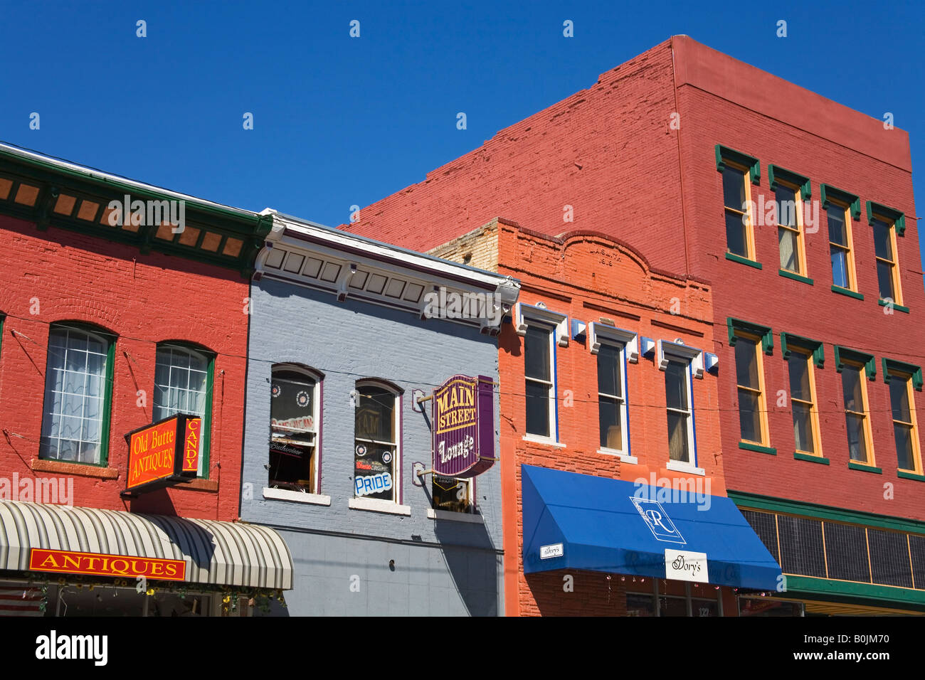 Main Street National Historic District Butte Montana USA Stockfoto
