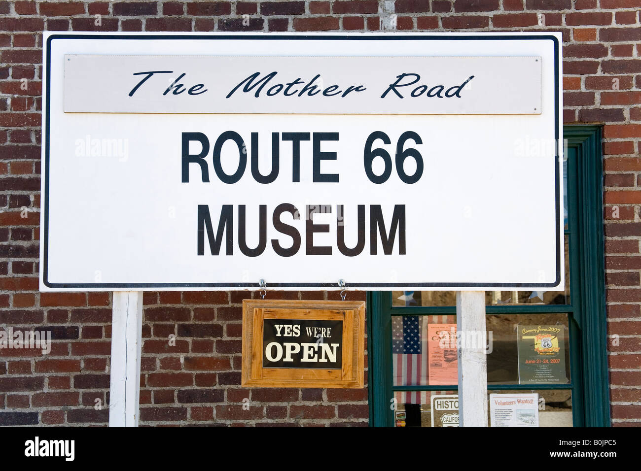 Route 66 Mother Road Museum Harvey House Barstow Kalifornien USA Stockfoto