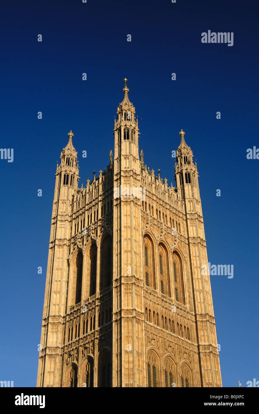 Der Victoria Tower von den Houses of Parliament, London UK Stockfoto