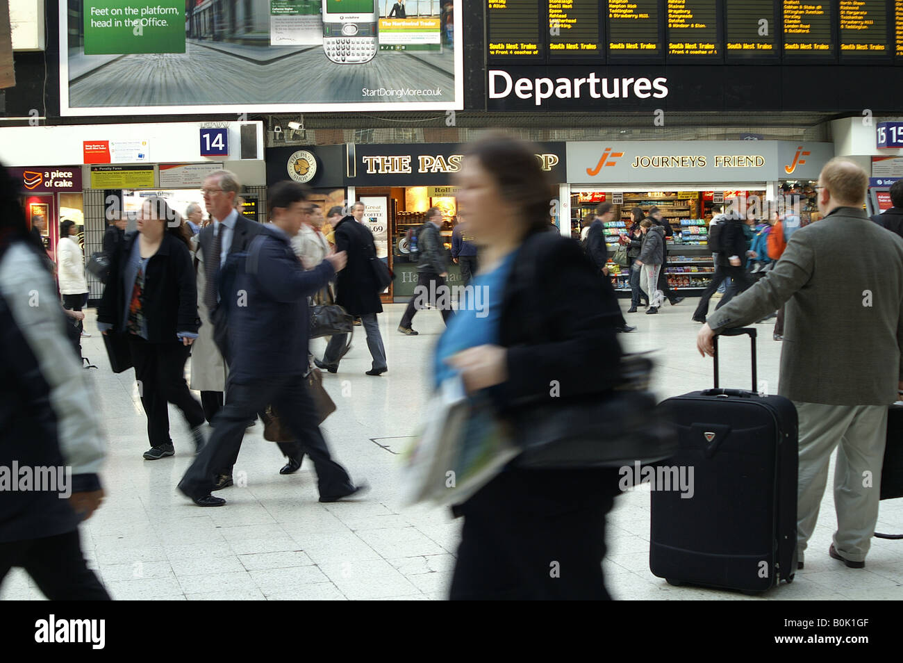 London Waterloo Station während der Rush hour Stockfoto