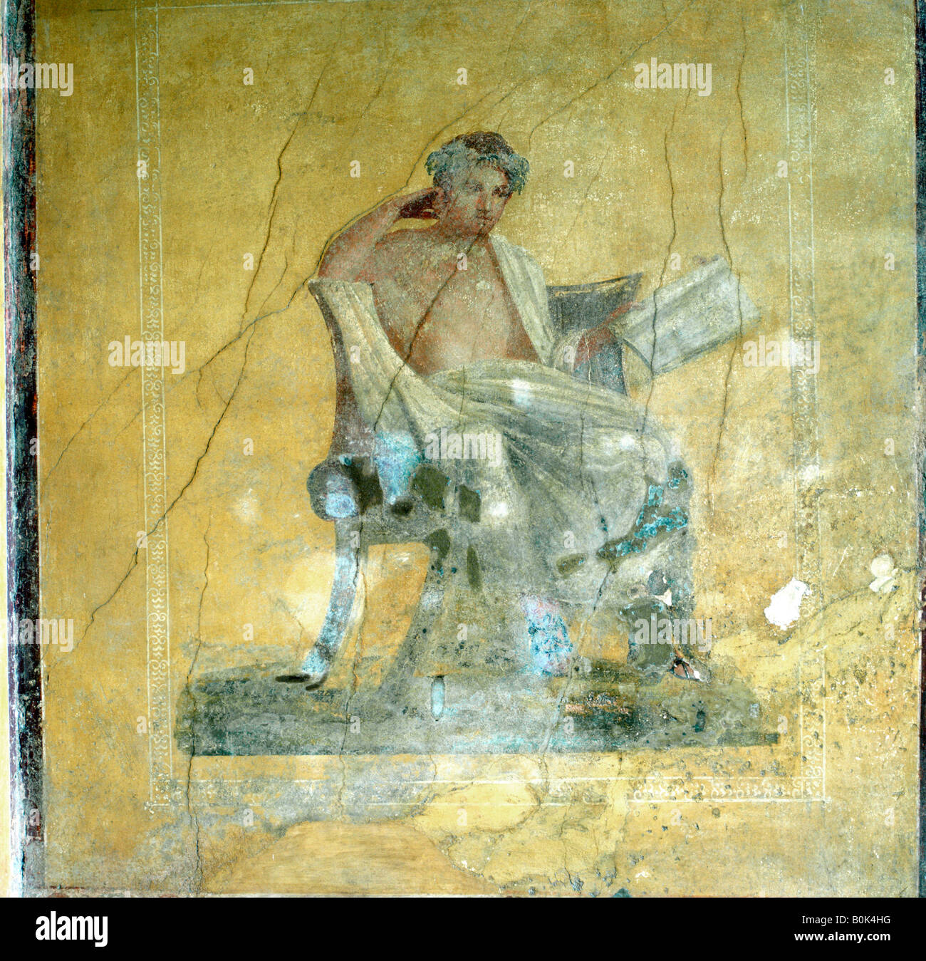 Wand-Fresko, Haus des Menander, Pompeji. Künstler: unbekannt Stockfoto