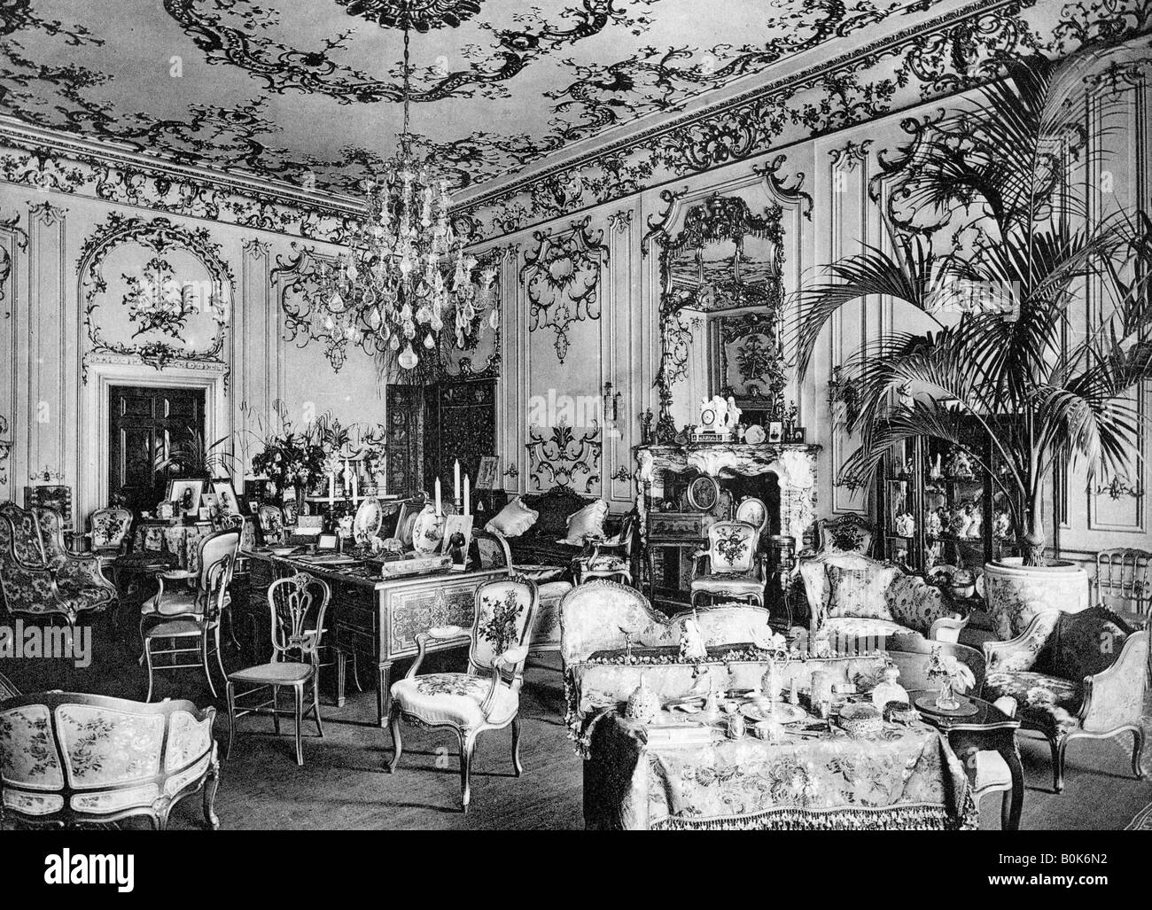 Der Salon Chesterfield House 1908 Artist Bedford Lemere Und