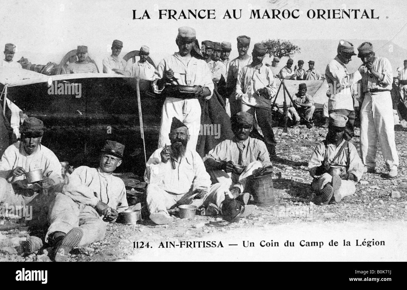 Das Lager der Fremdenlegion, Ain Fritissa, Marokko, 20. Jahrhundert. Künstler: unbekannt Stockfoto
