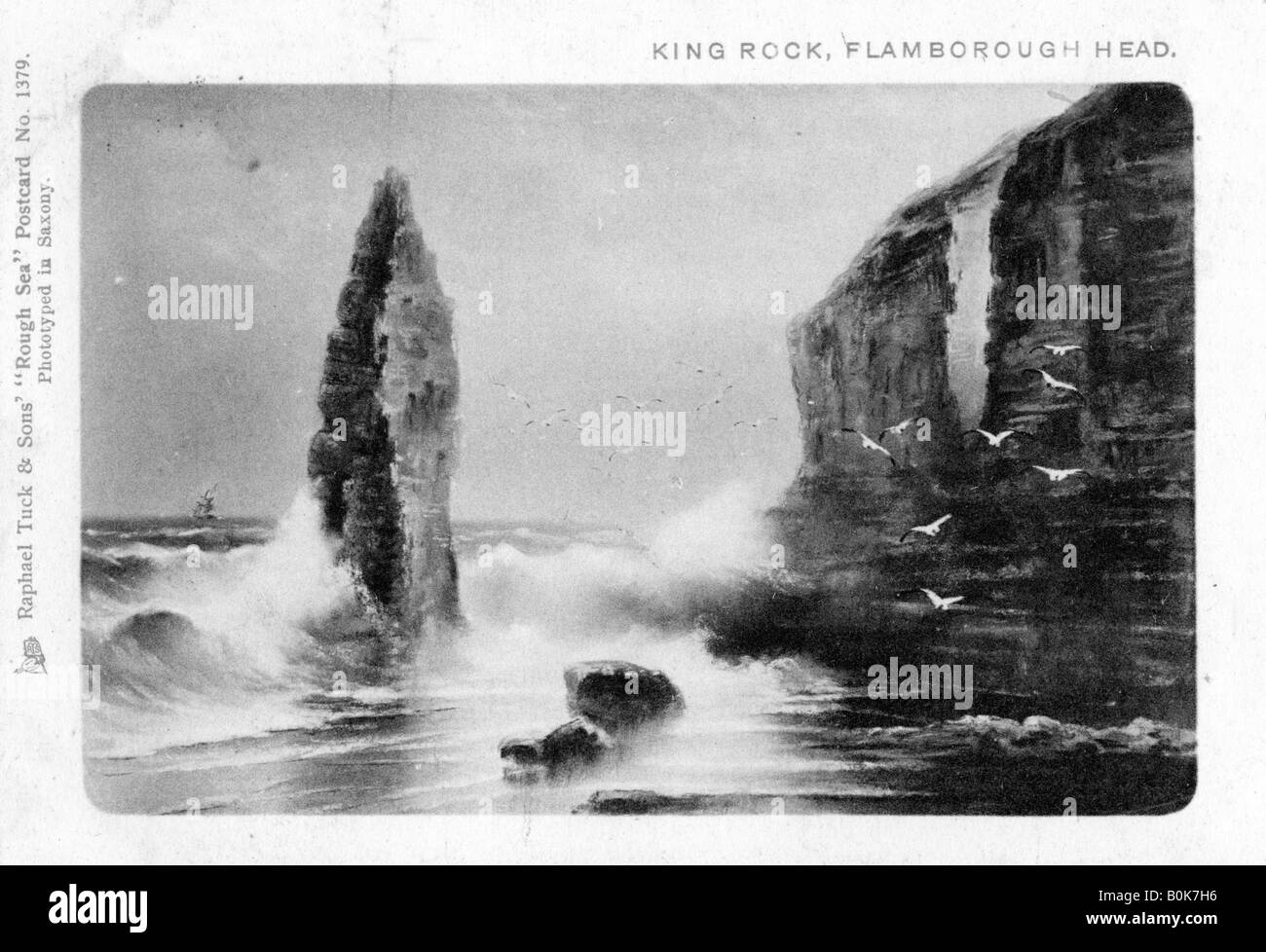 König Rock, Flamborough Head, East Riding, Yorkshire, 1903 Künstler: Raphael Tuck Stockfoto