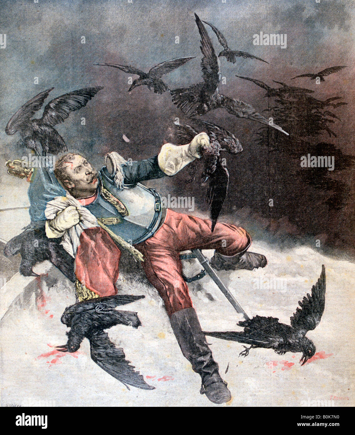 "Der Rabe", 1890. Künstler: F Meaulle Stockfoto
