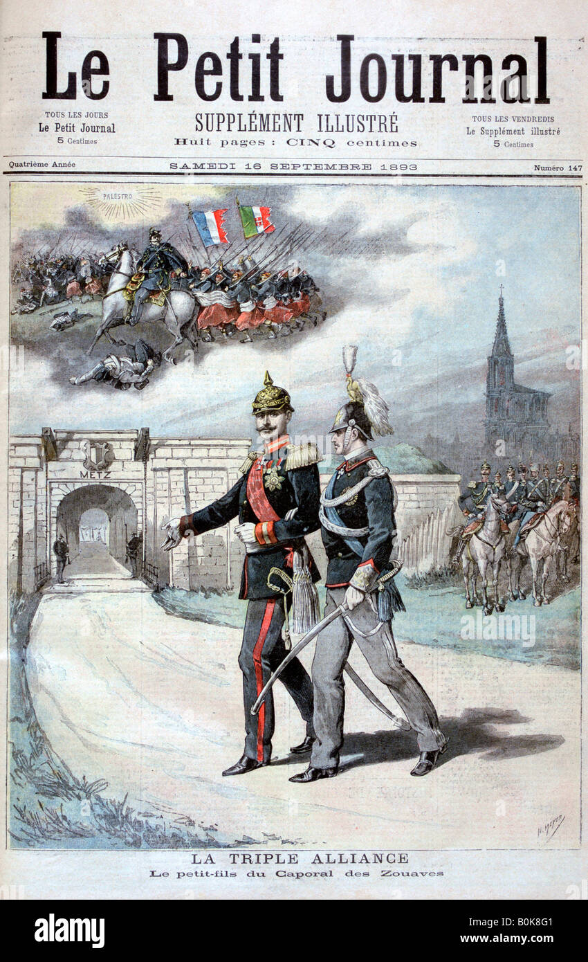 Das Dreifache Bündnis, Deutschland, Österreich-Ungarn und Italien, 1894. Künstler: Henri Meyer Stockfoto