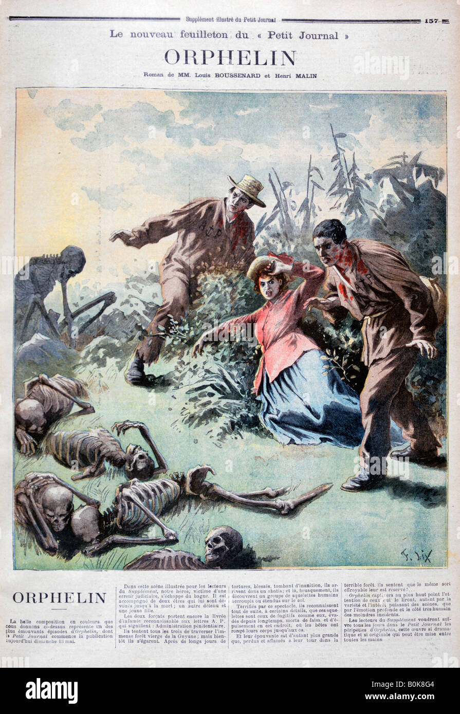 Abbildung für Louis Henri Boussenard und Henri Makin's Buch Orphelin, 1894. Artist: Frederic Lix Stockfoto