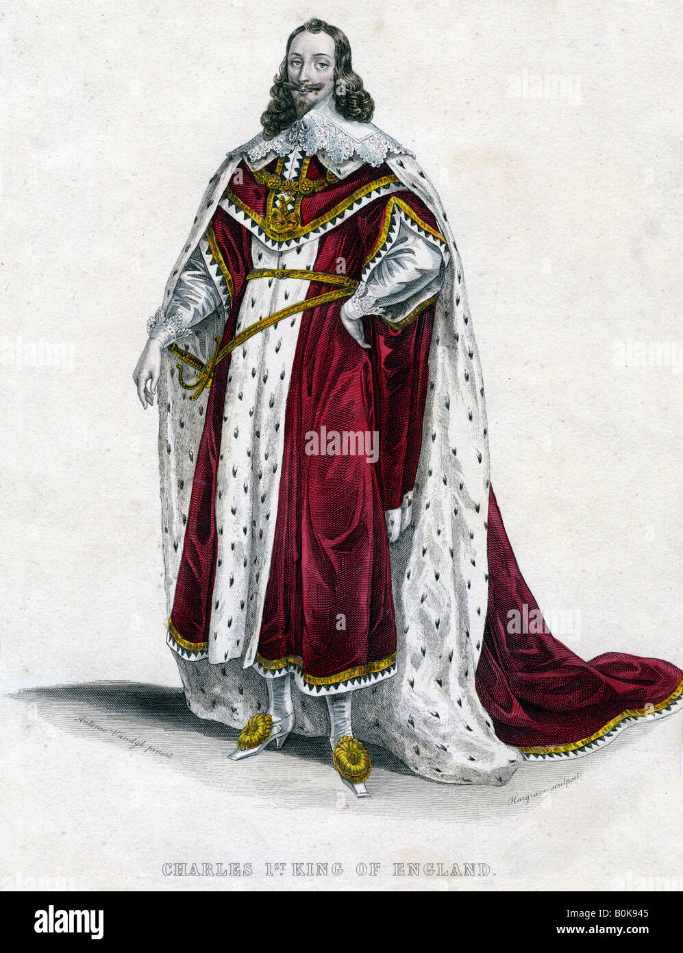 King Charles I, (Mitte des 19. Jahrhunderts). Schöpfer: Edward Hargrave. Stockfoto