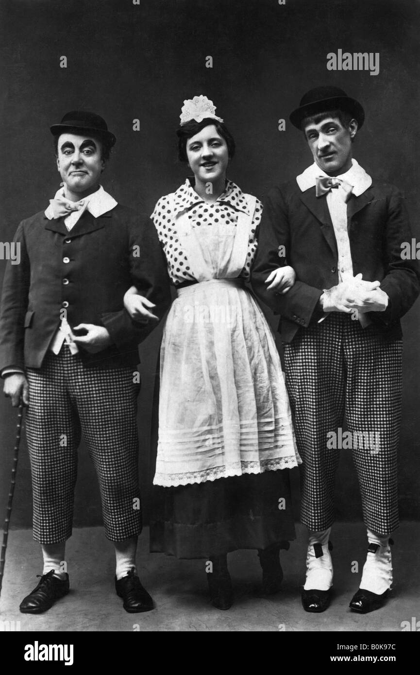 George Robey, Violett Loraine und Alfred Lester, Music Hall Entertainer, Anfang des 20. Jahrhunderts. Artist: Wrather & Kauft Stockfoto