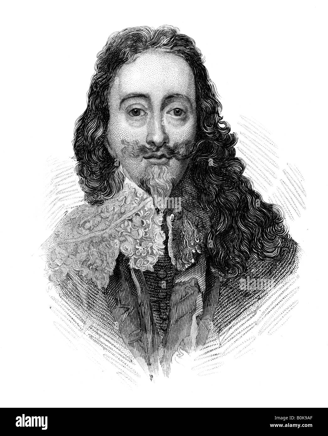 Charles I, König von Großbritannien und Irland, (c1850). Künstler: unbekannt Stockfoto