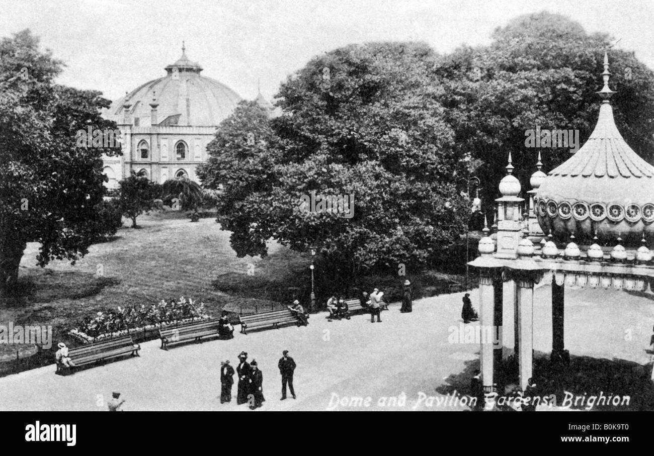 Dome und Pavilion Gardens, Brighton, Anfang des 20. Jahrhunderts. Artist: Unbekannt Stockfoto