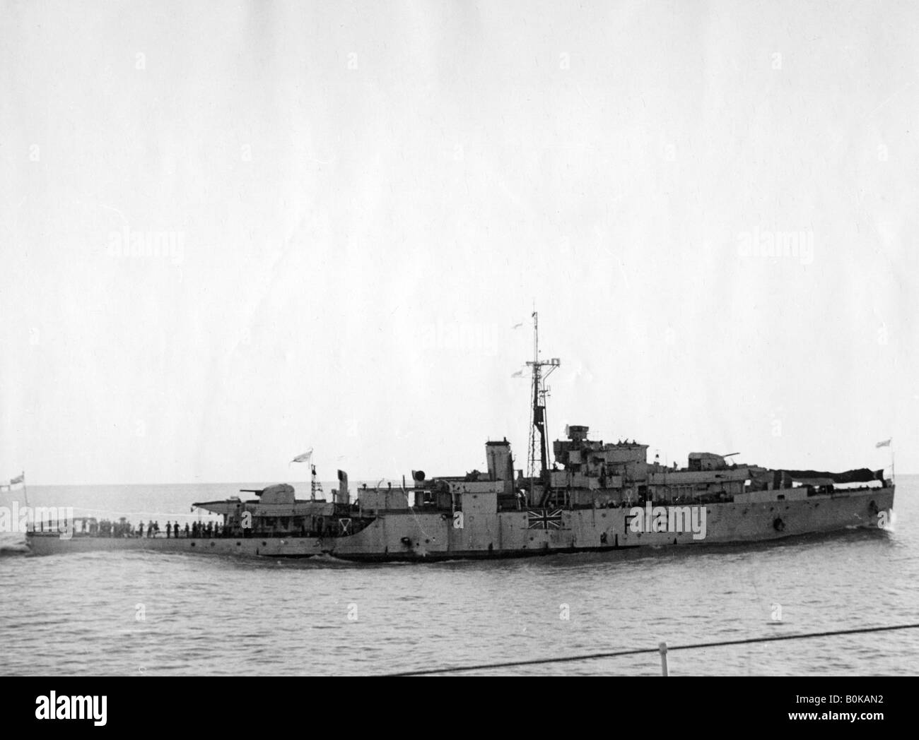 HMS Amethyst, nach der Aktion auf dem Yangtze, April 1949 20. Artist: Unbekannt Stockfoto