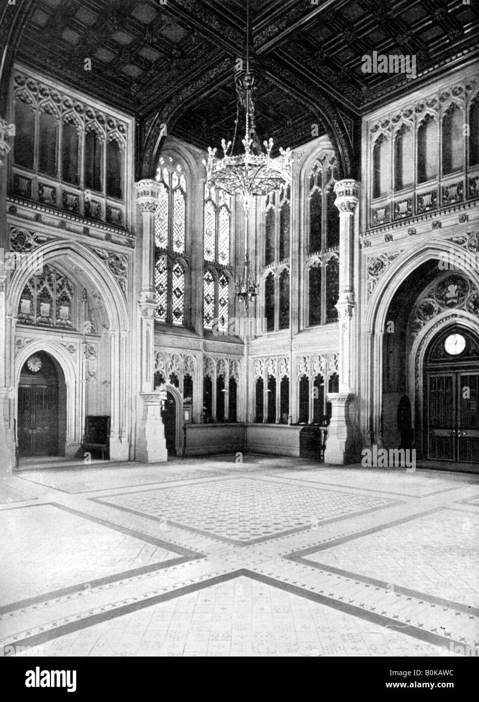 Die Lobby, House of Commons, Westminster, London, c.1905 Künstler: WS Campbell Stockfoto