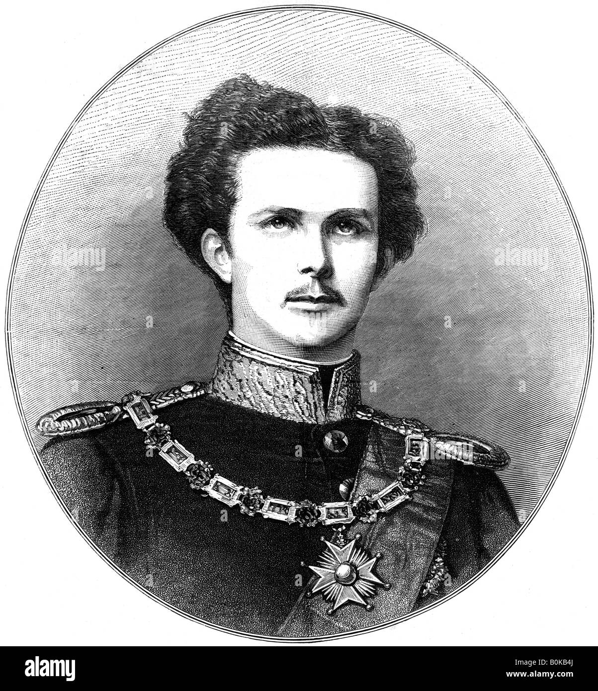 Louis II, König von Bayern, 19. Jahrhundert. Künstler: unbekannt Stockfoto