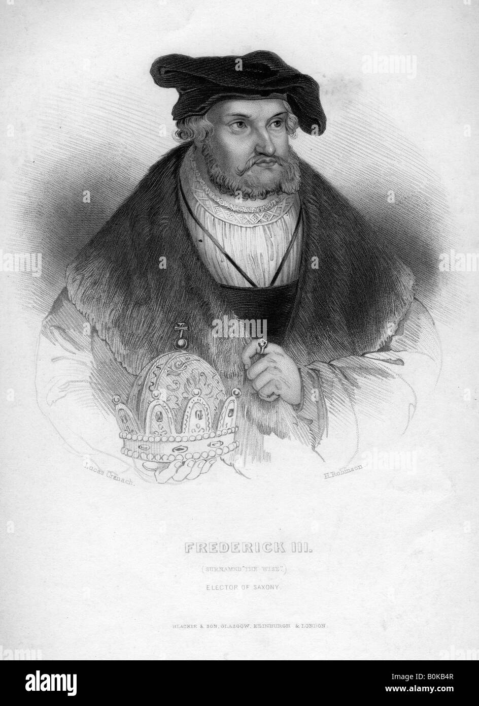 Friedrich III., Kurfürst von Sachsen, (1463-1525). Artist: H Robinson Stockfoto