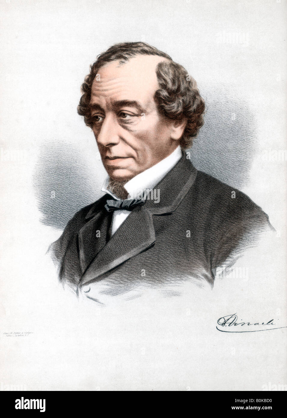 Benjamin Disraeli, 1st Earl of Beaconsfield, konservativen britischen Staatsmann, c 1890. Artist: Cassell, Petter & Galpin Stockfoto