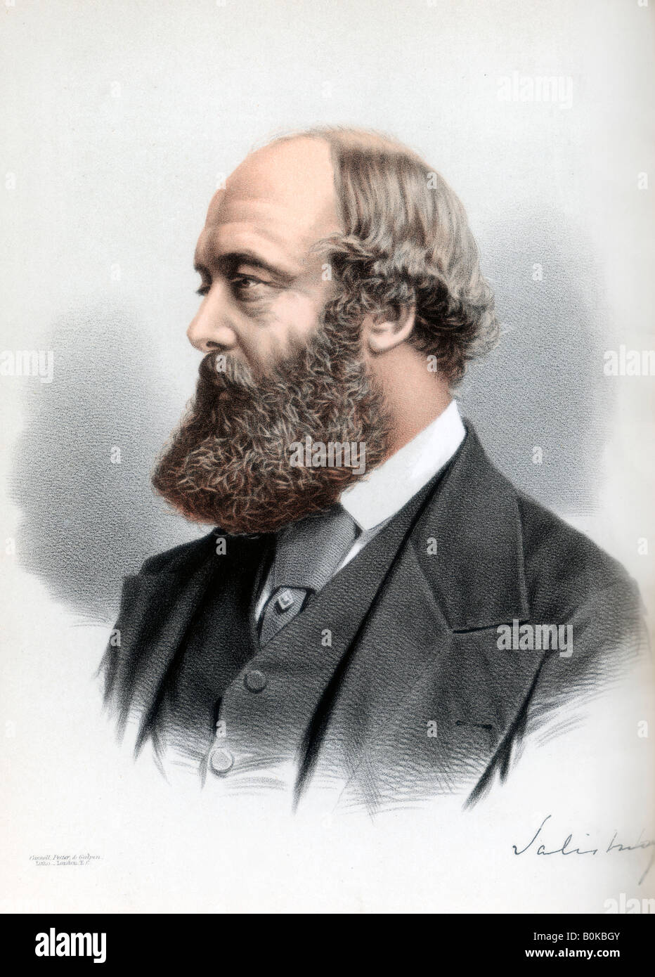 Robert Gascoyne-Cecil, 3 Marquis von Salisbury, englischer Staatsmann und Premierminister, c 1890. Artist: Cassell, Petter & Galpin Stockfoto
