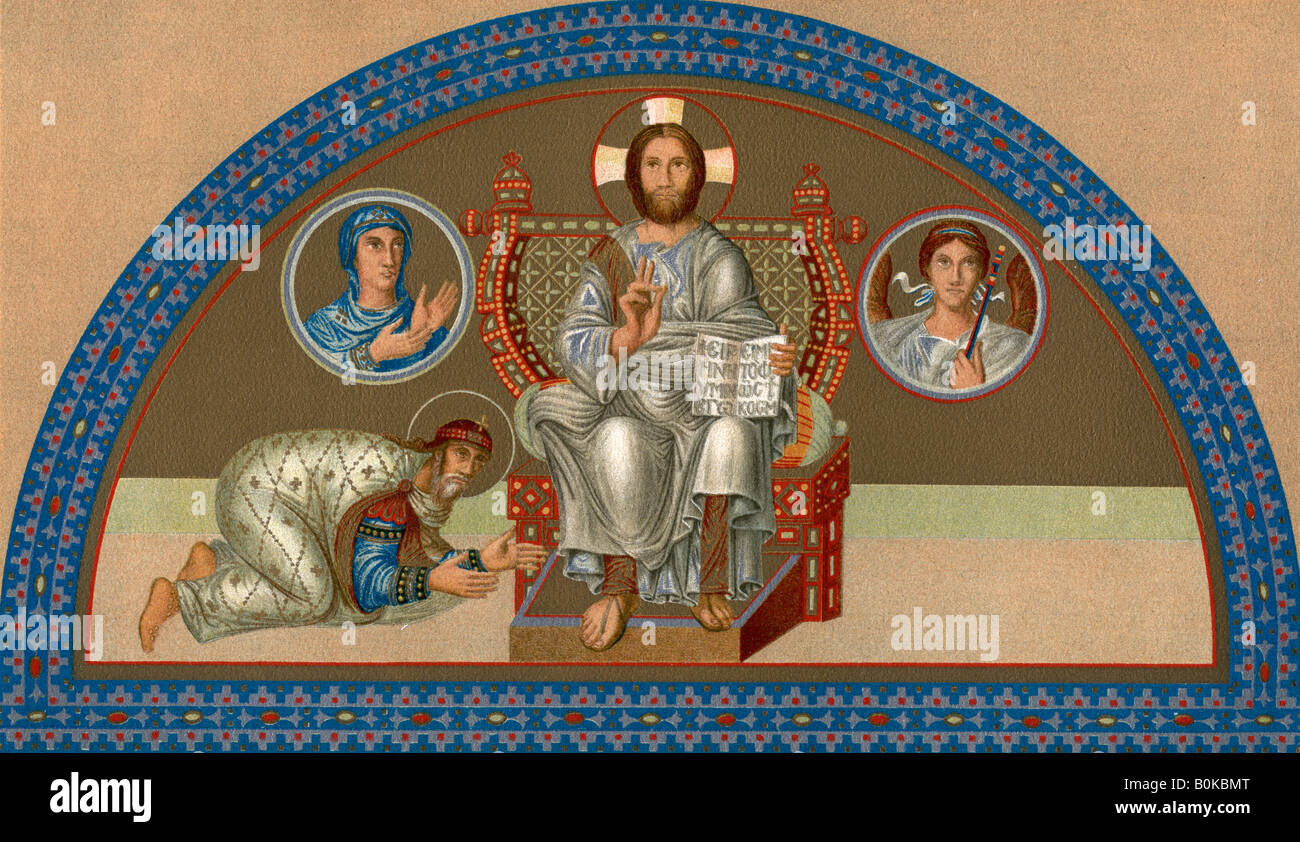 "Die thronenden Christus', (1902). Artist: Unbekannt Stockfoto