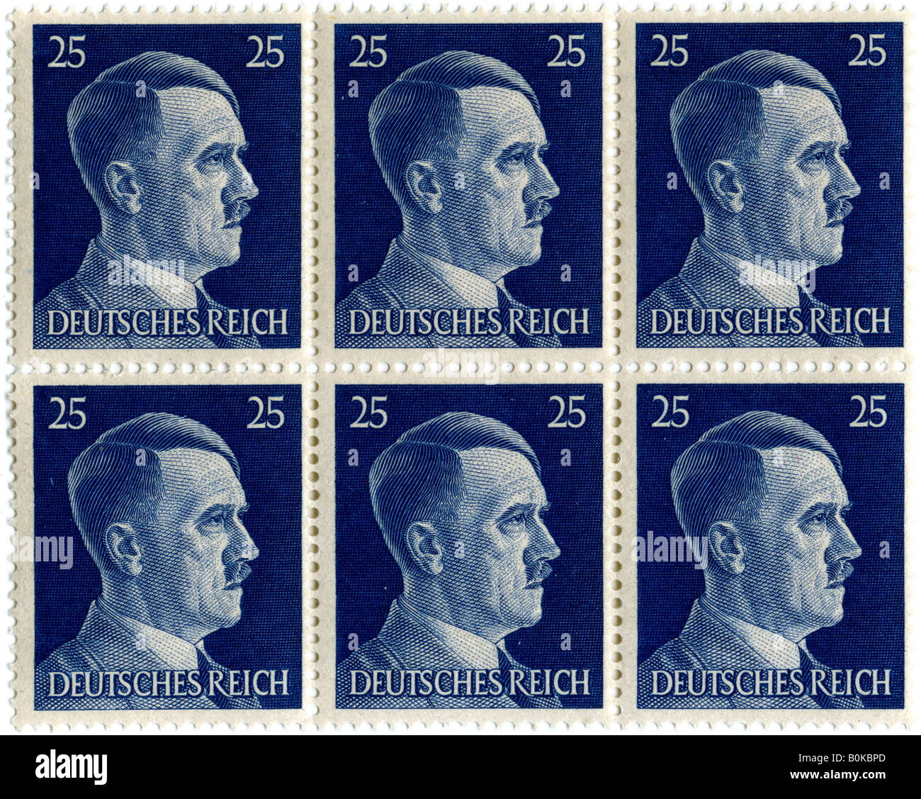 Eingestellt von Briefmarken mit Adolf Hitler (1889-1945), 1941-1942. Artist: Unbekannt Stockfoto