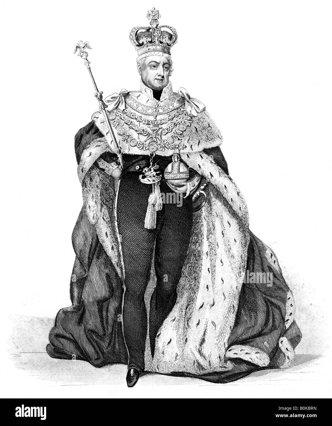 Wilhelm IV., König des Vereinigten Königreichs, 1837. Künstler: unbekannt Stockfoto