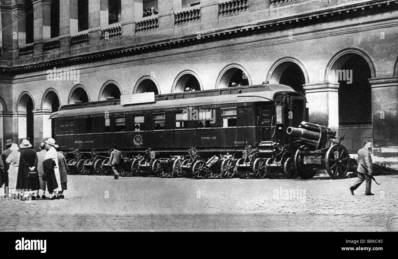 Eisenbahn, in dem der Waffenstillstand endet der Erste Weltkrieg unterzeichnet wurde, c 1918 (1935). Artist: Unbekannt Stockfoto