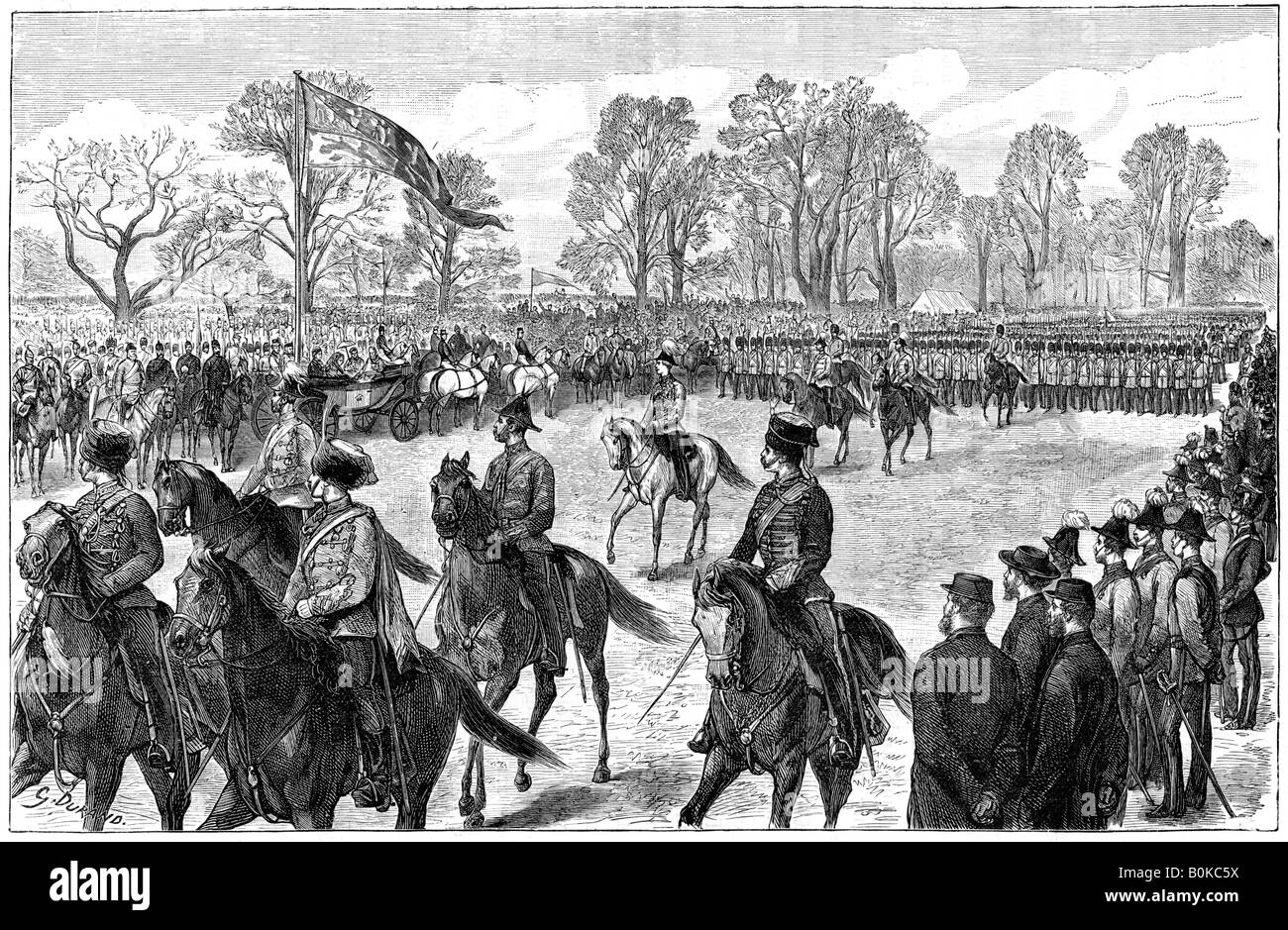 'Review im Windsor Great Park der Truppen von der Ashanti Krieg', 1900. Artist: G Durand Stockfoto